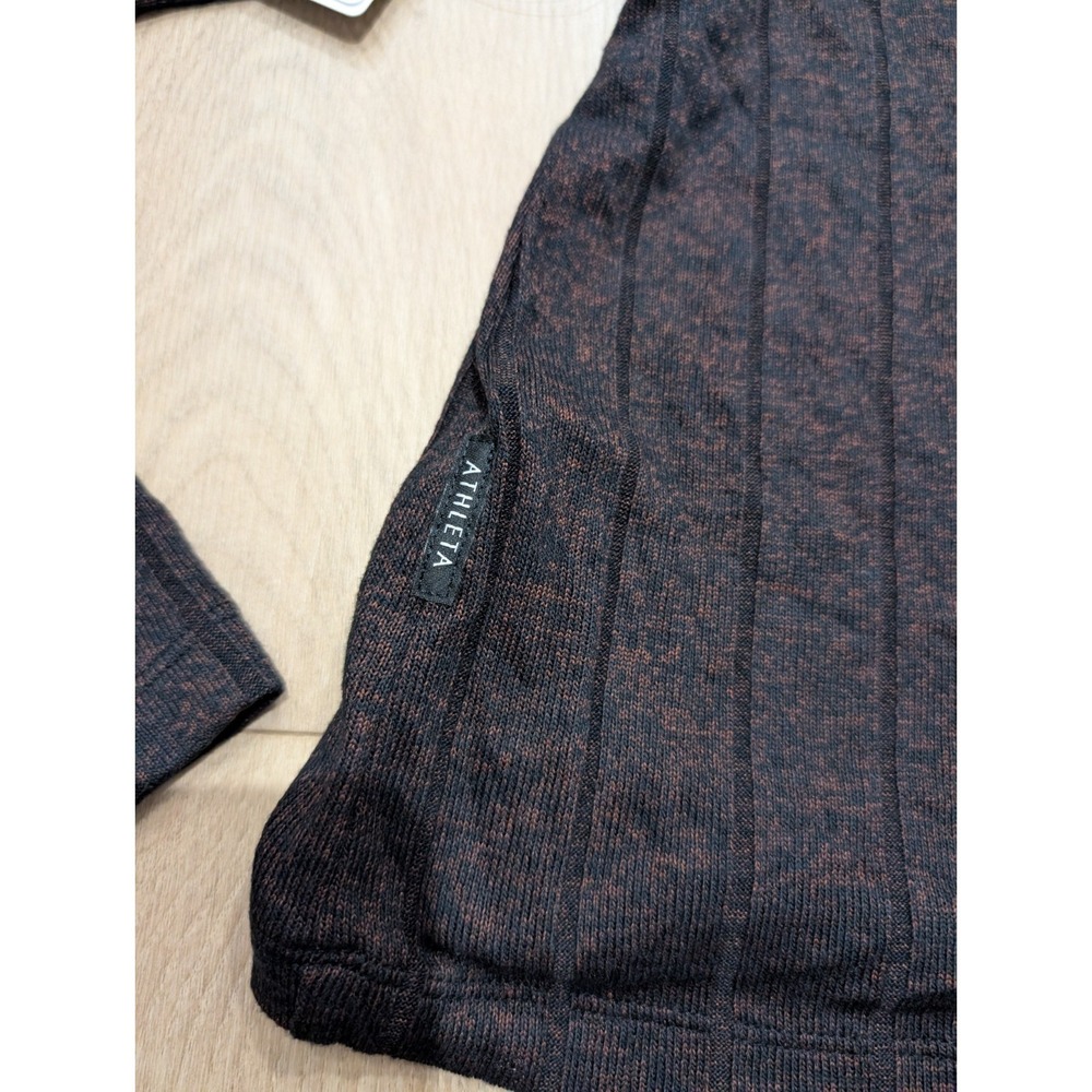 Athleta Harmony Pose Hoodie Pullover‎ Sweater Dark Mahogany Heather Sz XS NWT - Picture 8 of 8
